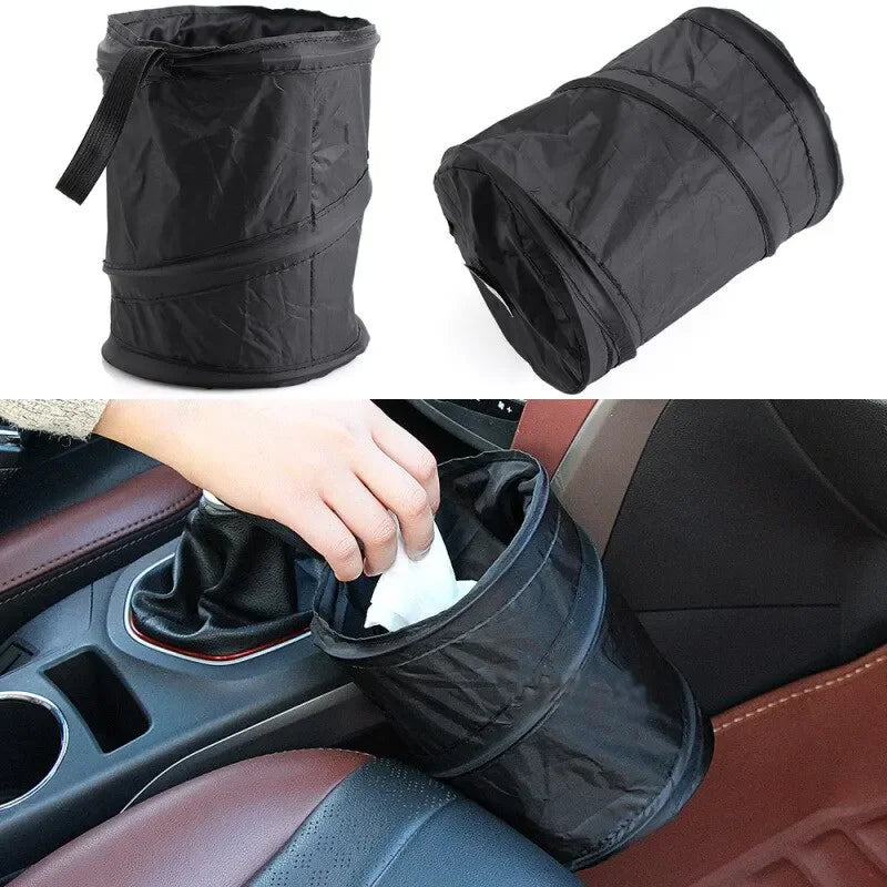 Portable Foldable Car Trash Bin – Waterproof Pop-Up Interior Waste Bag