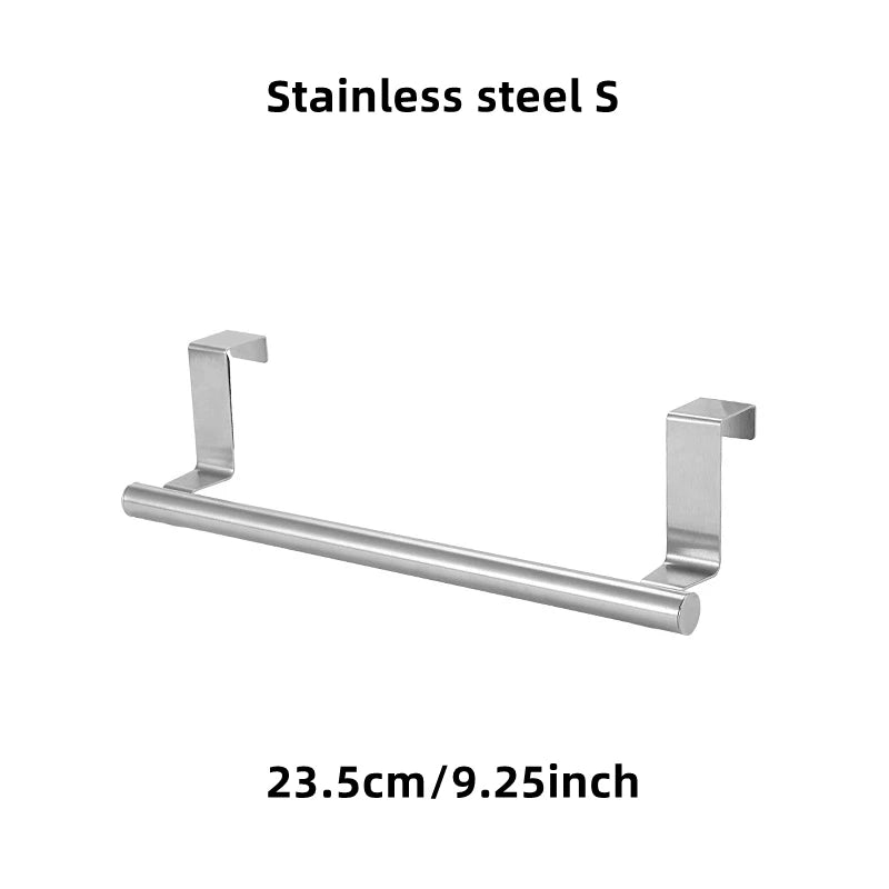 Over-Door Towel Rack – Stainless Steel Hanging Towel Bar (1/2pcs)