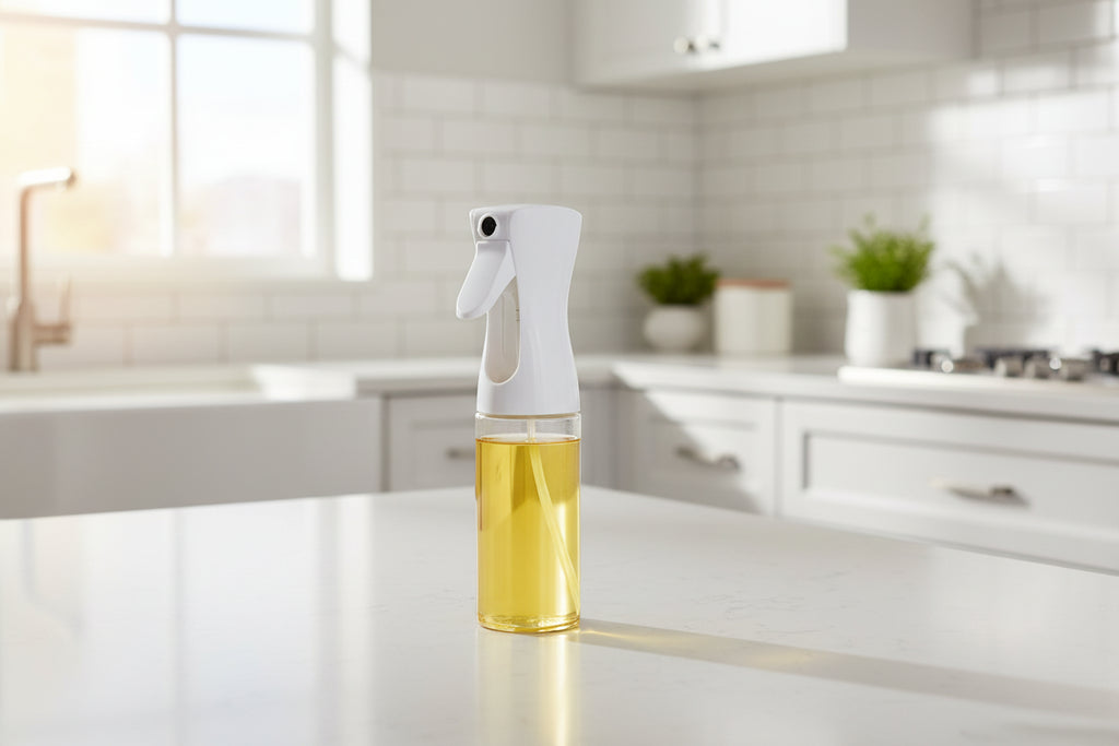 Oil Spray Bottle – Reusable Olive Oil & Vinegar Mist Sprayer for Cooking