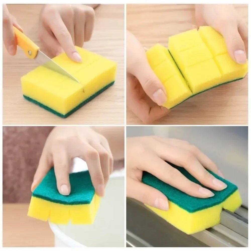 Double-Sided Cleaning Sponges – Highly Absorbent Kitchen Scrub Pads (10/30/50pcs)
