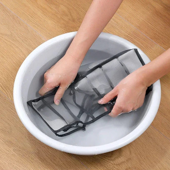 Underwear & Socks Drawer Organizer – Washable Mesh Storage Box with Compartments