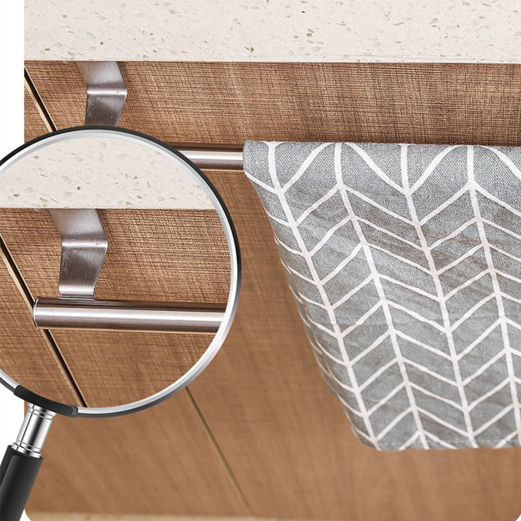 Over-Door Towel Rack – Stainless Steel Hanging Towel Bar (1/2pcs)