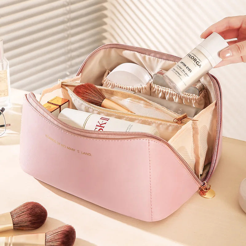 Luxury Makeup Organiser Bag – Travel Cosmetic Storage Pouch with Zip