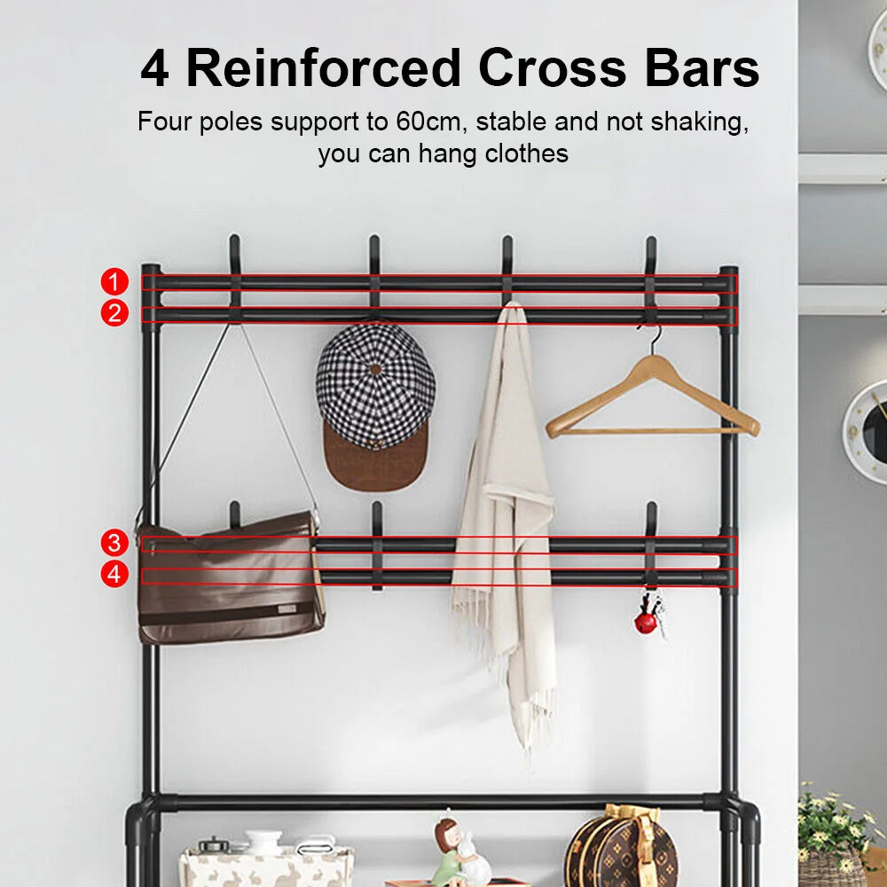 Multi-Layer Shoe & Hat Rack – Freestanding Entryway Storage Organiser