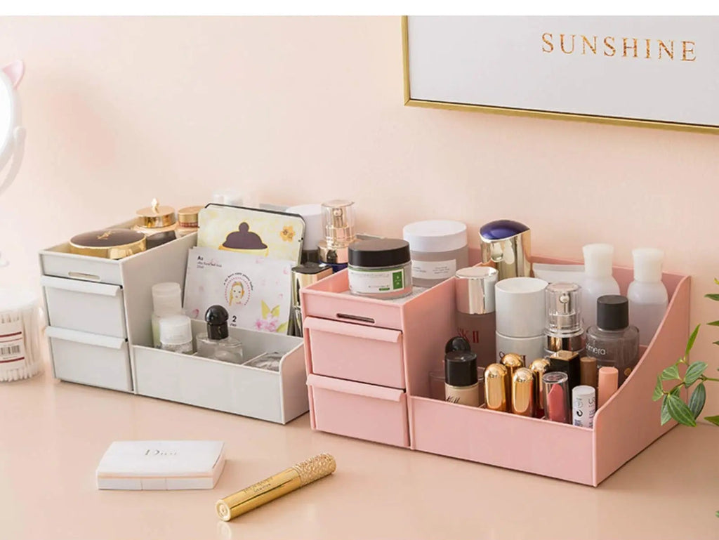 Makeup Organizer with Drawers – Vanity & Bathroom Cosmetics Storage Box