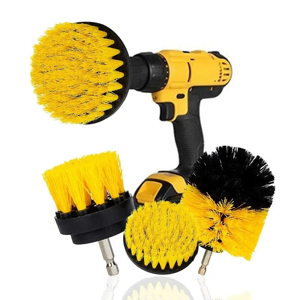 3-Piece Drill Brush Attachment Set – Power Scrubber for Bathroom & Tile Cleaning