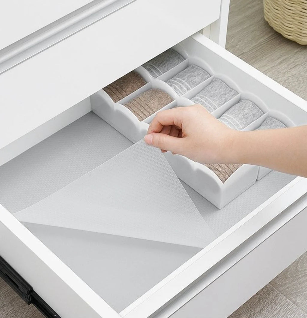Non-Slip Drawer & Shelf Liner – Waterproof Oil-Proof Cabinet Mat (30/60cm, 1.5–5m)