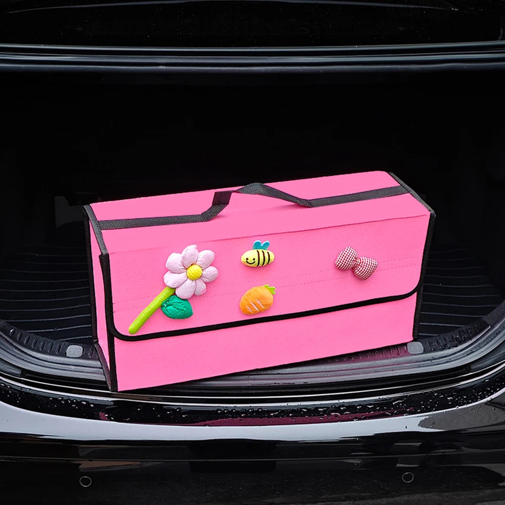 Large Anti-Slip Boot Organiser Soft Felt Car Boot Storage with Compartments Tool Bag Vehicle Accessory
