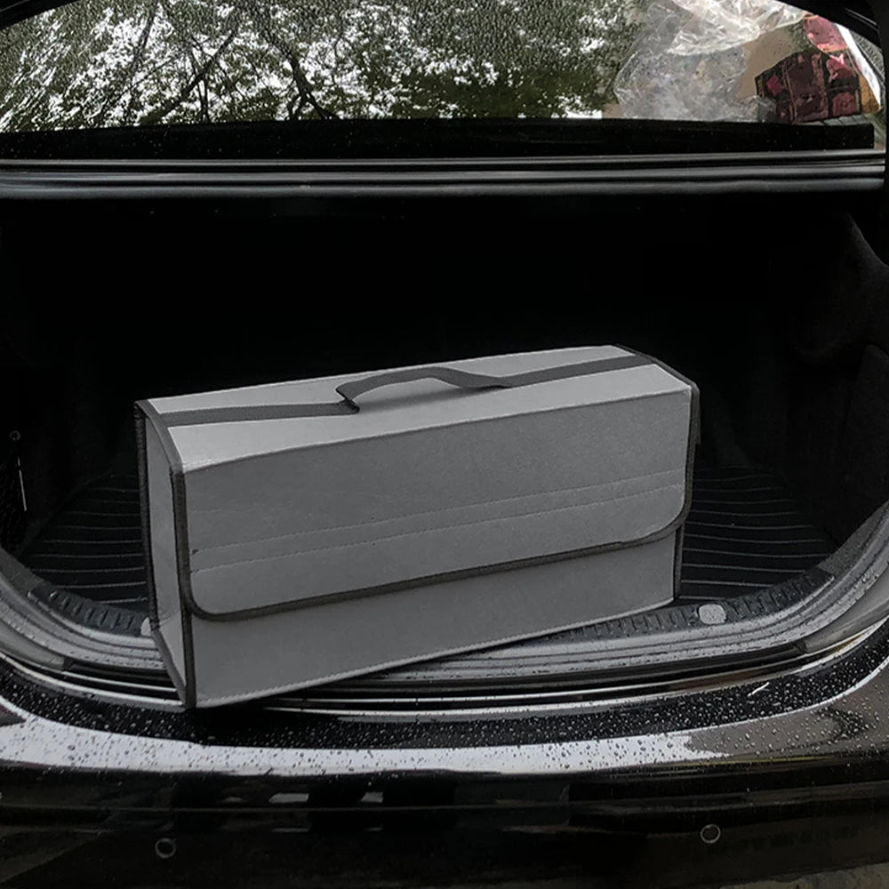 Large Anti-Slip Boot Organiser Soft Felt Car Boot Storage with Compartments Tool Bag Vehicle Accessory