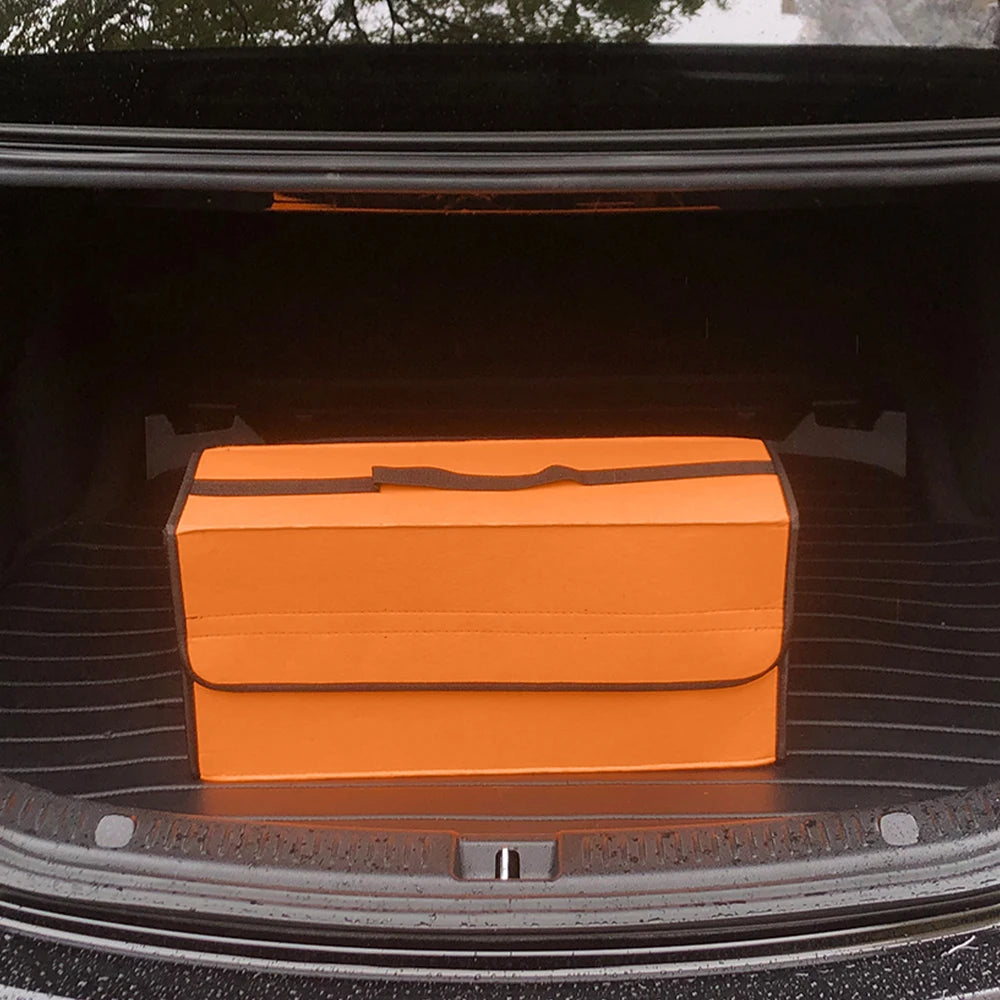 Large Anti-Slip Boot Organiser Soft Felt Car Boot Storage with Compartments Tool Bag Vehicle Accessory
