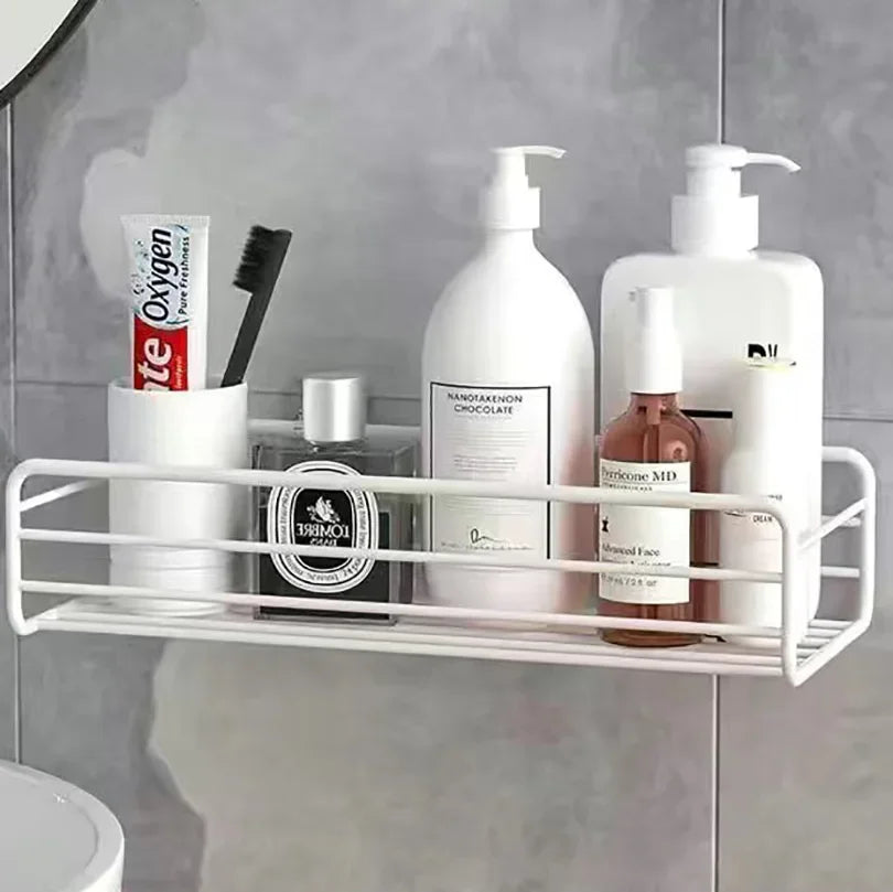 Metal Floating Wall Shelf – Multi-Purpose Bathroom & Kitchen Storage Organiser