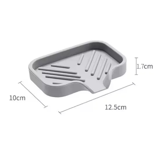 Silicone Sink Tray with Drain – Soap & Sponge Countertop Organizer