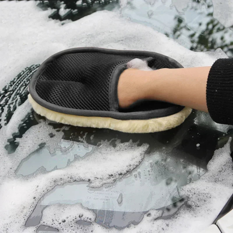 Soft Microfiber Car Wash Glove – Scratch-Free Cleaning Mitt for Cars & Motorcycles