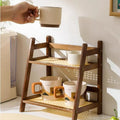 2-Tier Bamboo Countertop Organizer – Multi-Purpose Storage Shelf for Kitchen & Home