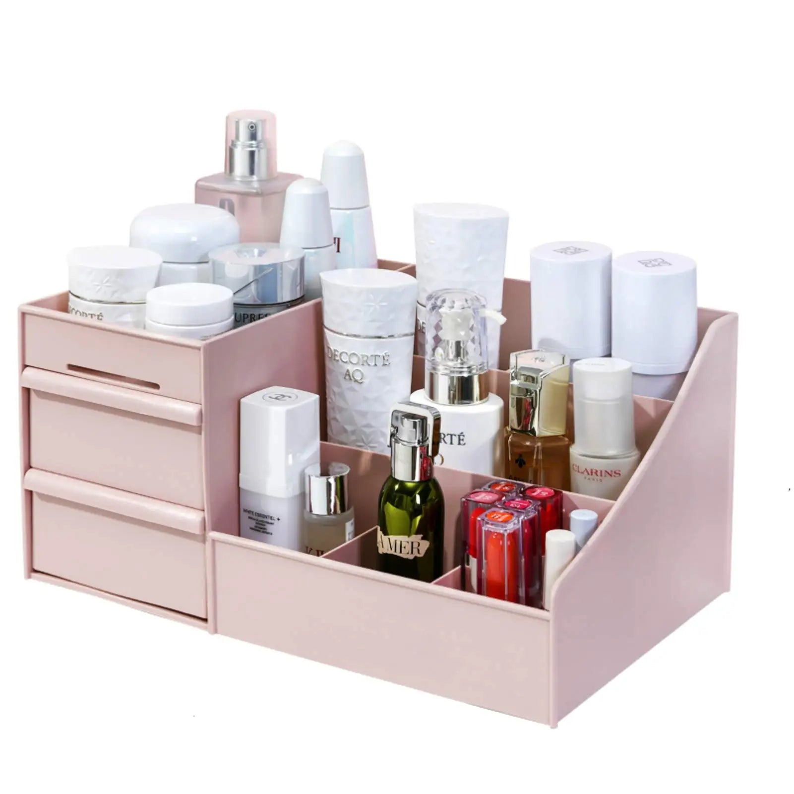 Makeup Organizer with Drawers – Vanity & Bathroom Cosmetics Storage Box