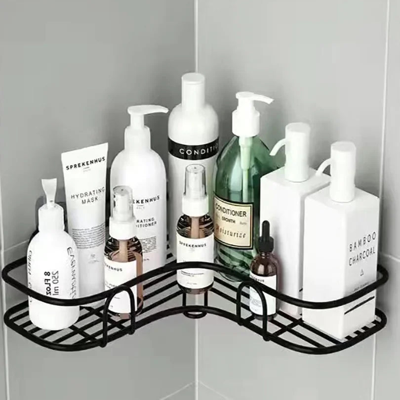 Metal Floating Wall Shelf – Multi-Purpose Bathroom & Kitchen Storage Organiser