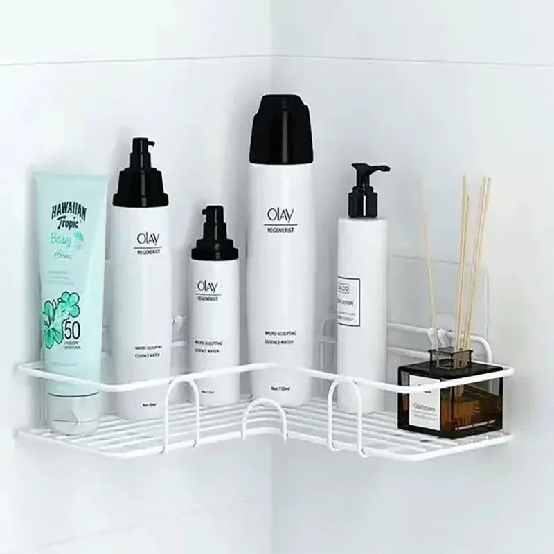 Metal Floating Wall Shelf – Multi-Purpose Bathroom & Kitchen Storage Organiser