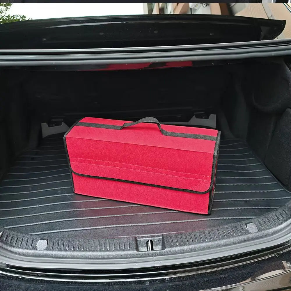 Large Anti-Slip Boot Organiser Soft Felt Car Boot Storage with Compartments Tool Bag Vehicle Accessory
