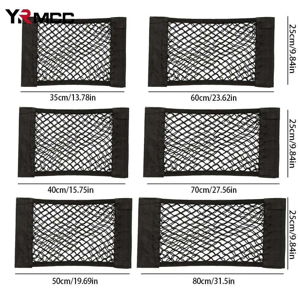 Car Trunk Mesh Organizer – Elastic Rear Storage Net Pocket
