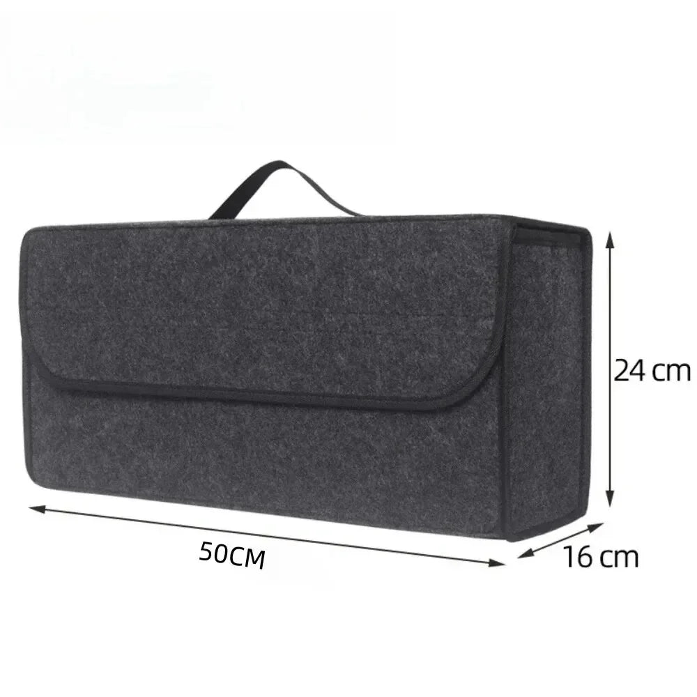 Large Anti-Slip Boot Organiser Soft Felt Car Boot Storage with Compartments Tool Bag Vehicle Accessory