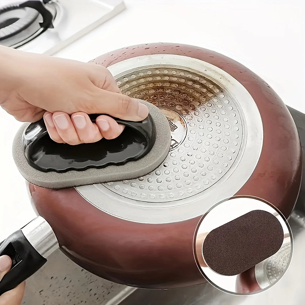 Kitchen Cleaning Brush with Diamond Scouring Sponge – Multi-Purpose Dish Scrubbing Tool