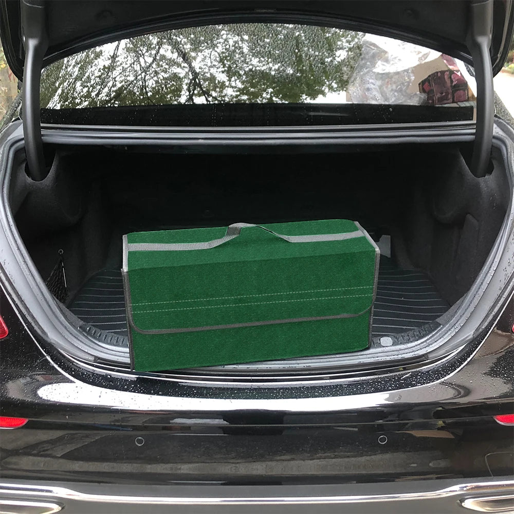 Large Anti-Slip Boot Organiser Soft Felt Car Boot Storage with Compartments Tool Bag Vehicle Accessory