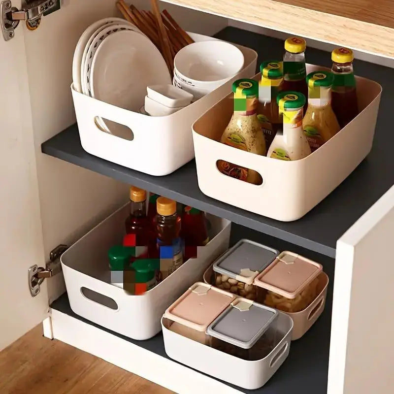 Large Plastic Storage Boxes with Lids – Multi-Purpose Household Organiser (10-Piece Set)