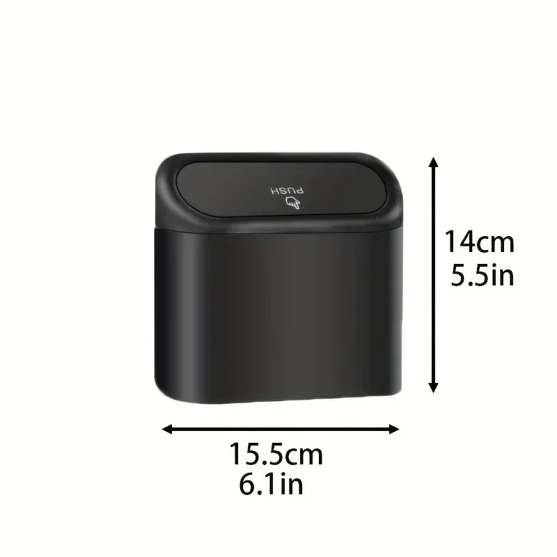 Mini Car Trash Can with Lid – Leak-Proof Interior Bin (Includes 60 Bags)
