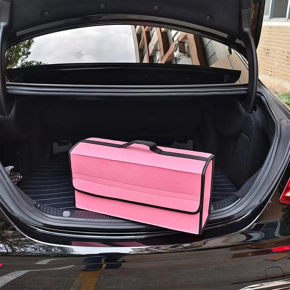Large Anti-Slip Boot Organiser Soft Felt Car Boot Storage with Compartments Tool Bag Vehicle Accessory