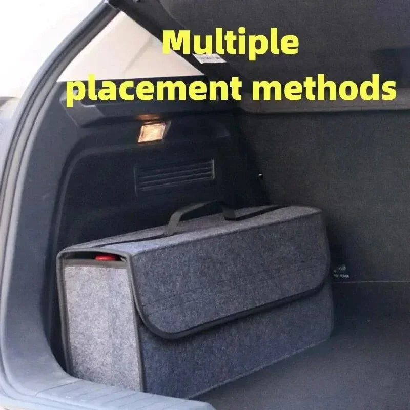 Large Anti-Slip Boot Organiser Soft Felt Car Boot Storage with Compartments Tool Bag Vehicle Accessory