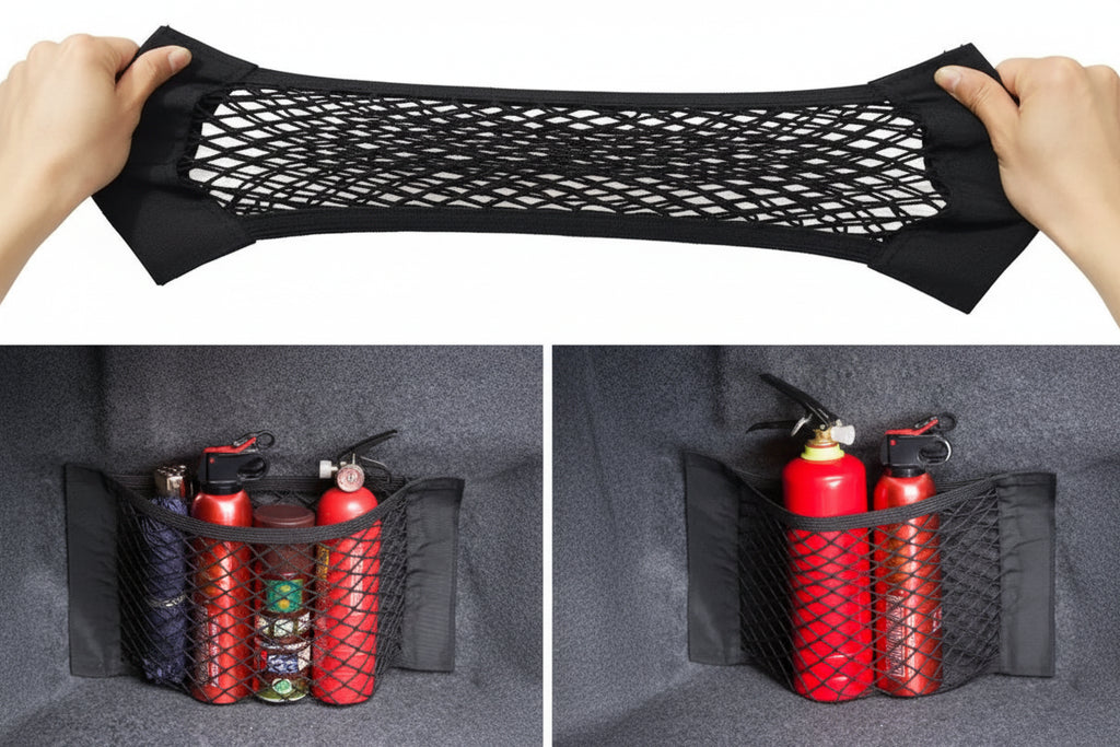 Car Trunk Mesh Organizer – Elastic Rear Storage Net Pocket