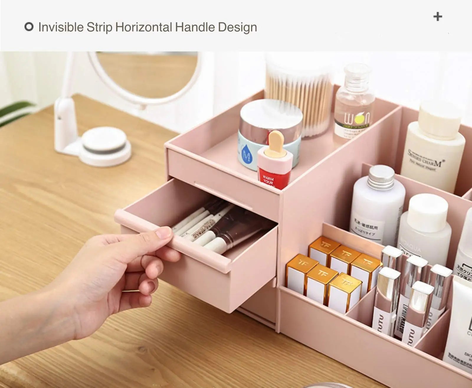 Makeup Organizer with Drawers – Vanity & Bathroom Cosmetics Storage Box