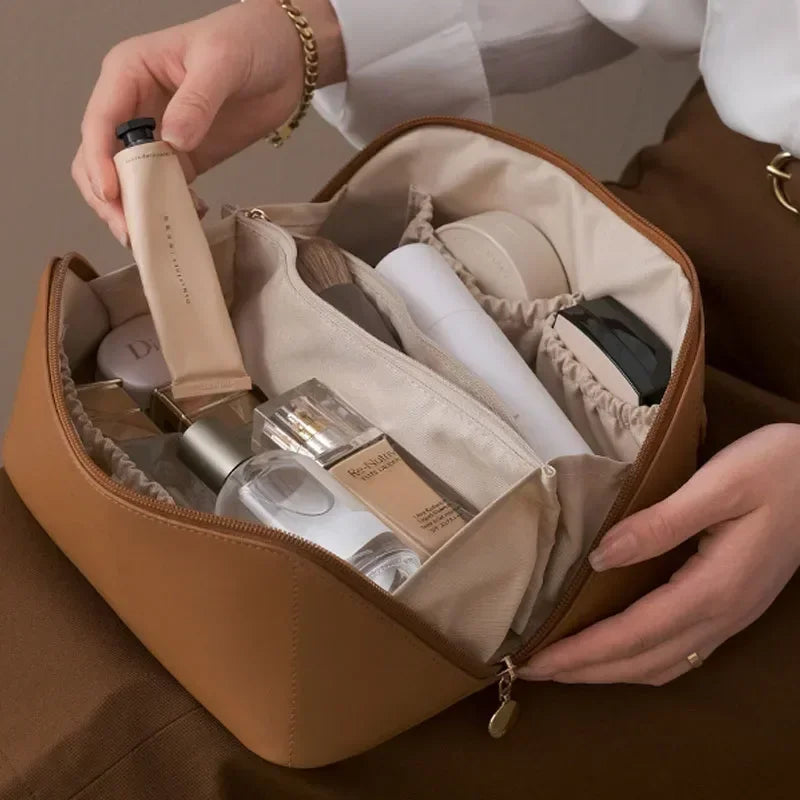 Luxury Makeup Organiser Bag – Travel Cosmetic Storage Pouch with Zip