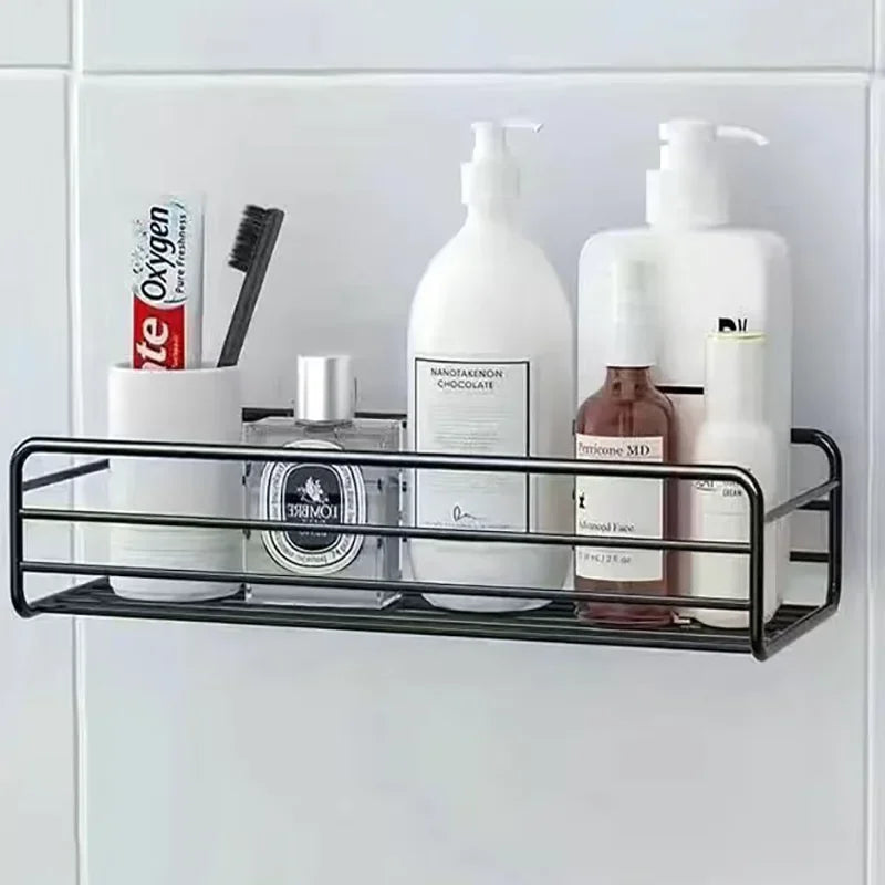 Metal Floating Wall Shelf – Multi-Purpose Bathroom & Kitchen Storage Organiser