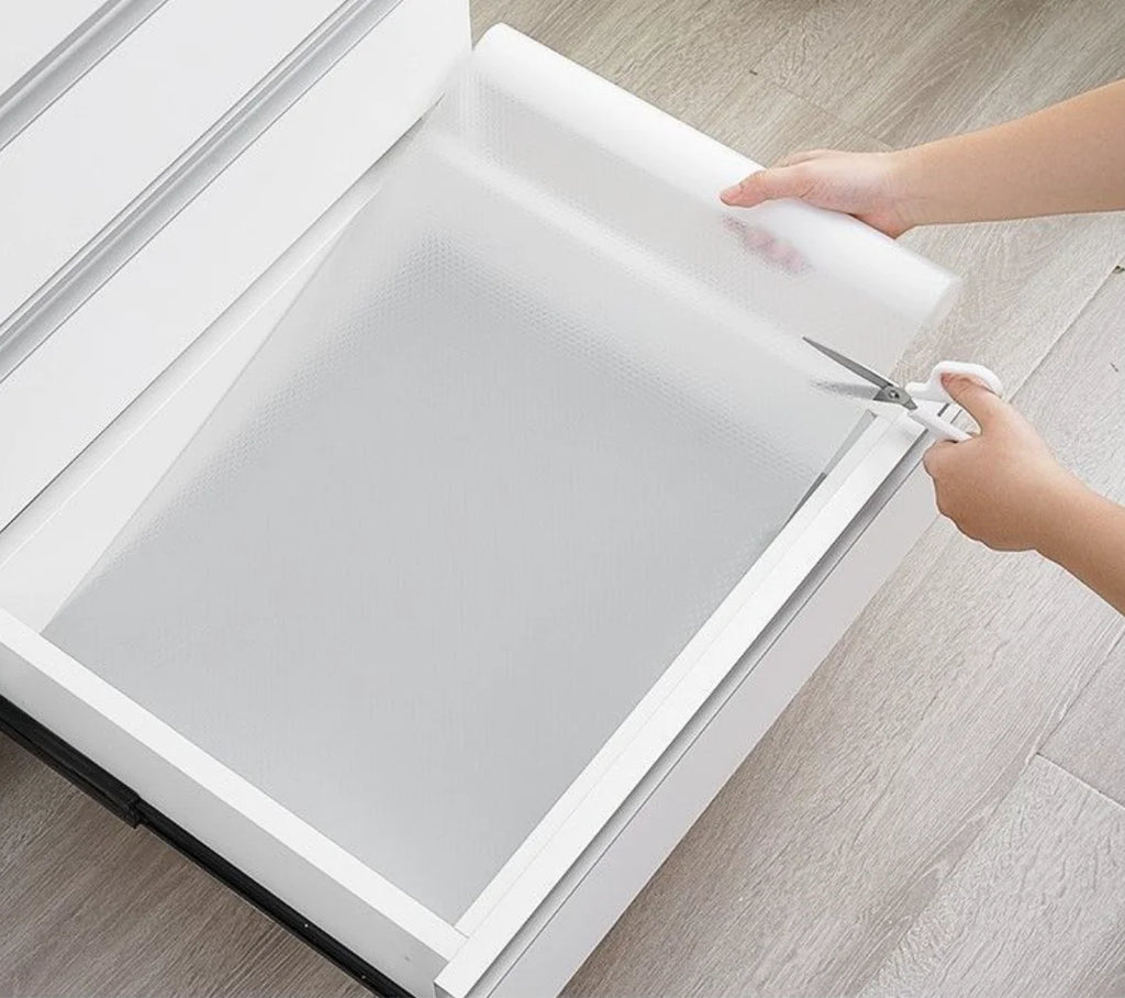 Non-Slip Drawer & Shelf Liner – Waterproof Oil-Proof Cabinet Mat (30/60cm, 1.5–5m)