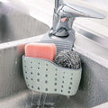 Adjustable Sink Hanging Caddy – Rubber Soap & Sponge Holder
