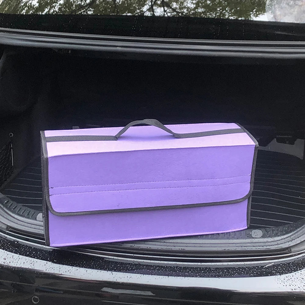 Large Anti-Slip Boot Organiser Soft Felt Car Boot Storage with Compartments Tool Bag Vehicle Accessory