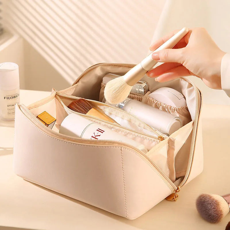 Luxury Makeup Organiser Bag – Travel Cosmetic Storage Pouch with Zip